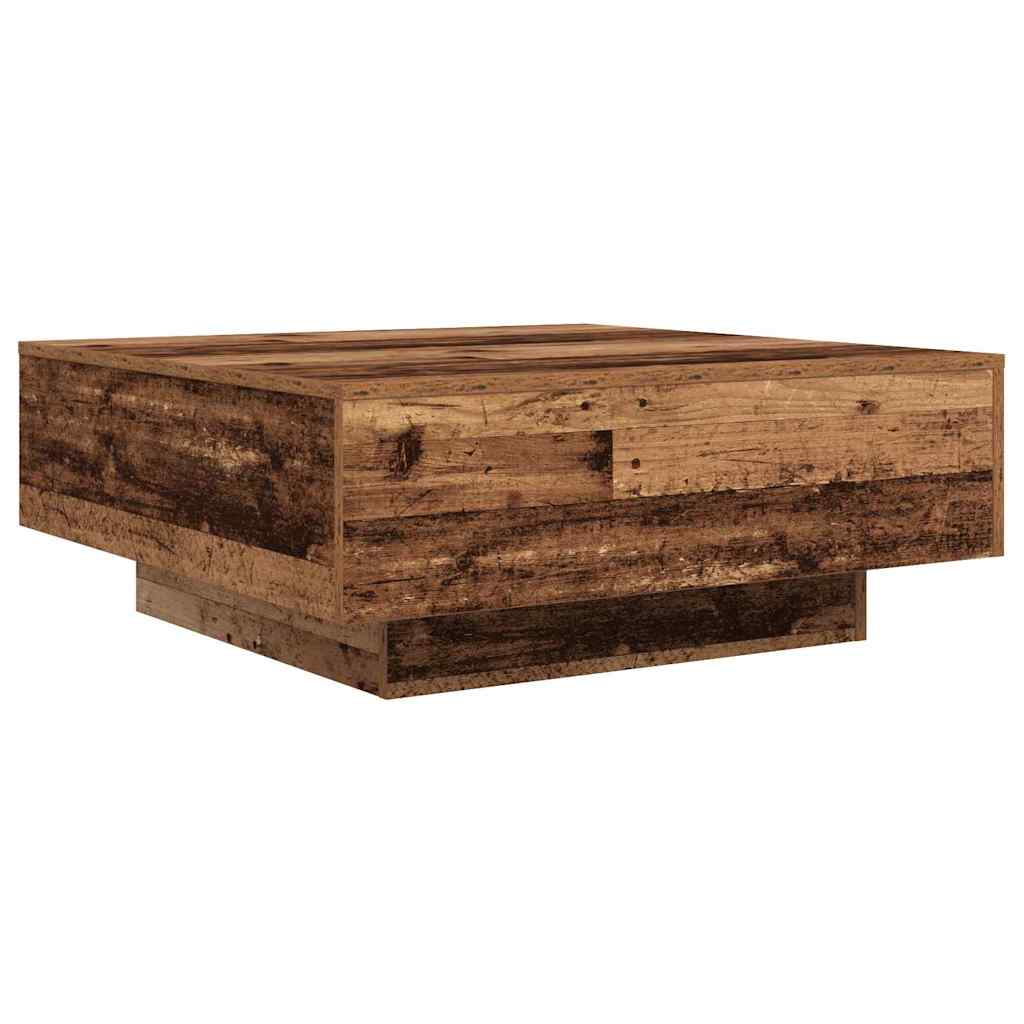 Kava Stol Stari drvo i plava 80 x 80 x 31 cm Konstruirano drvo