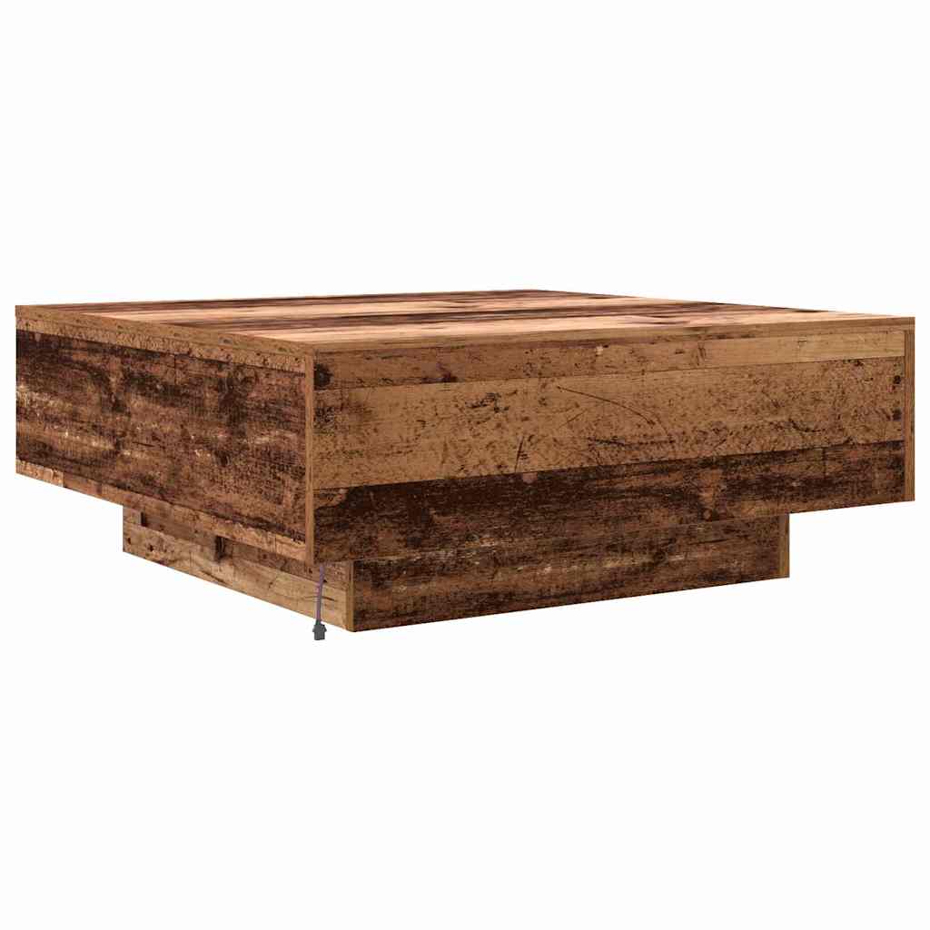 Kava Stol Stari drvo i plava 80 x 80 x 31 cm Konstruirano drvo