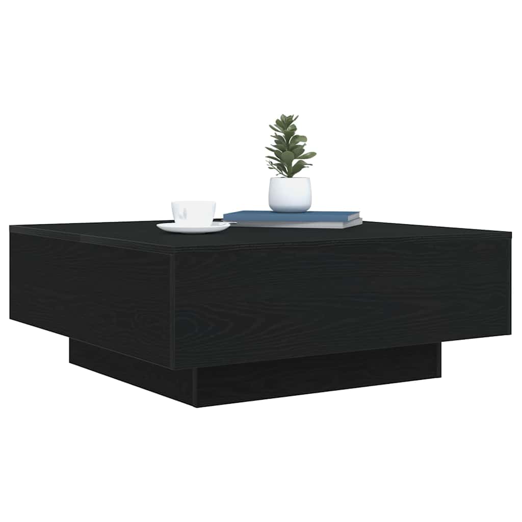 Kava Stol Crni hrast 80 x 80 x 31 cm Konstruirano drvo