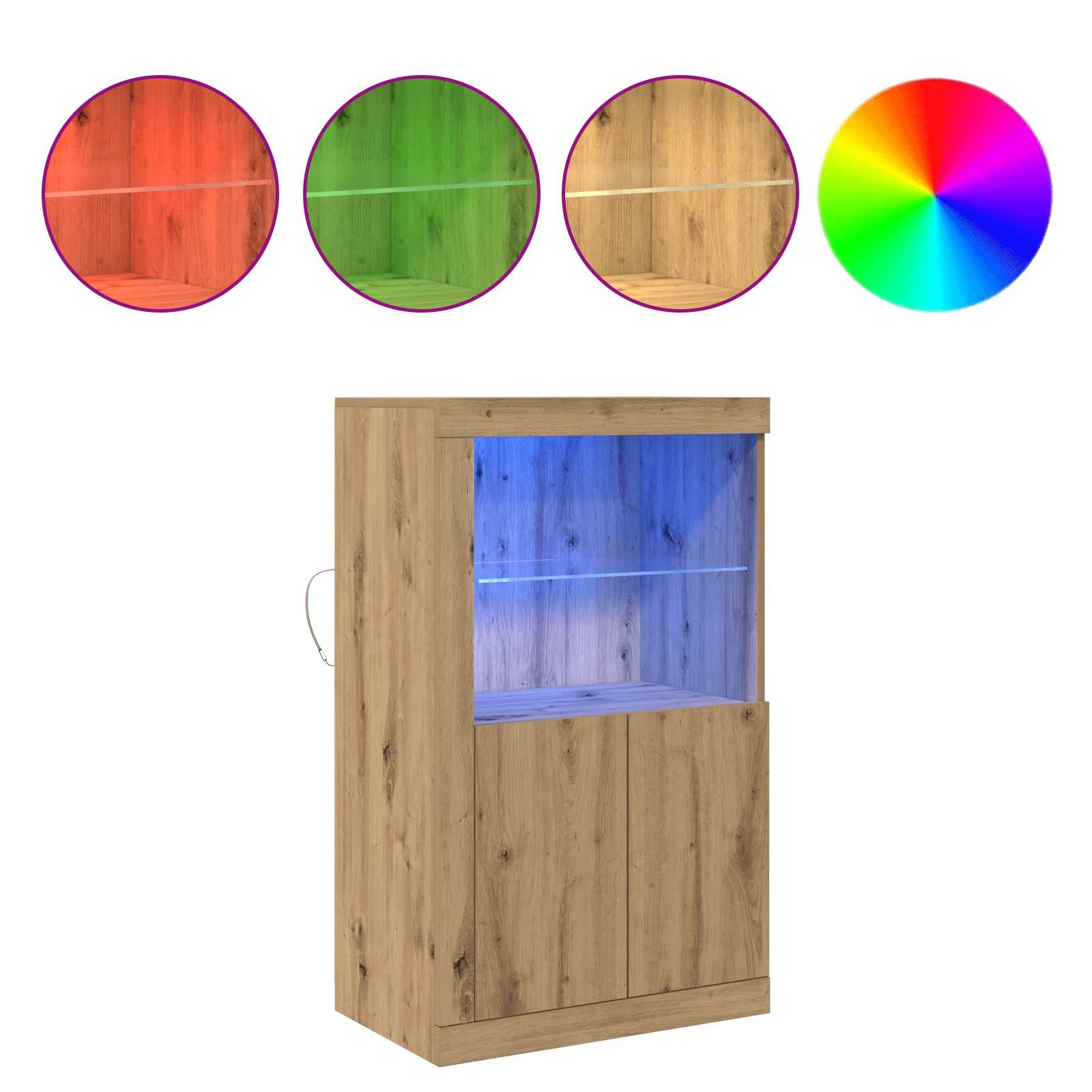 LED komoda 60,5 x 37 x 100 cm Konstruirano drvo