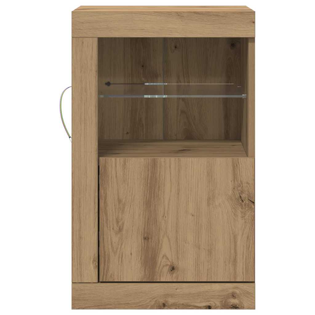 LED komoda Umjetnički hrast 41 x 37 x 67 cm Konstruirano drvo