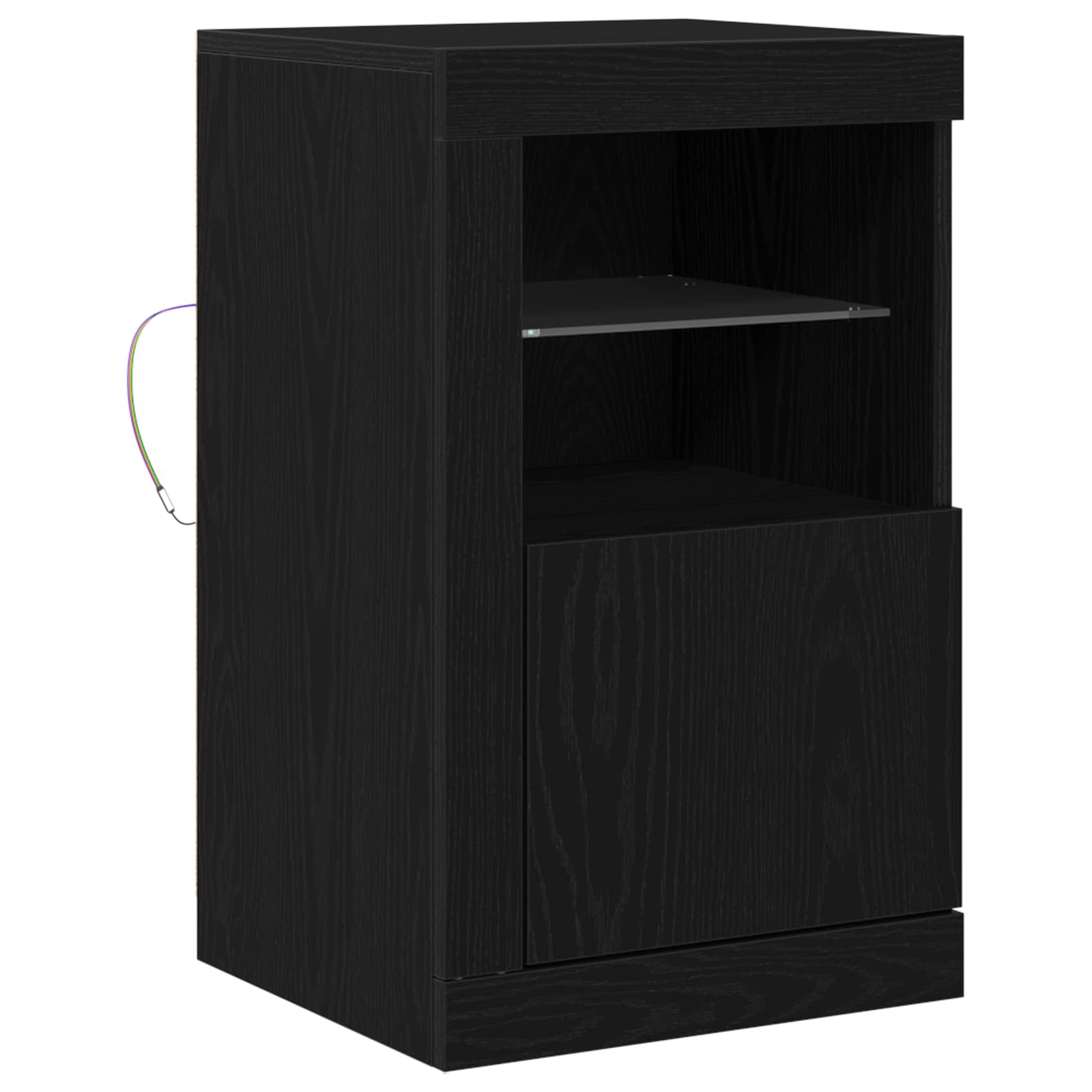 LED komoda Crni hrast 41 x 37 x 67 cm Konstruirano drvo
