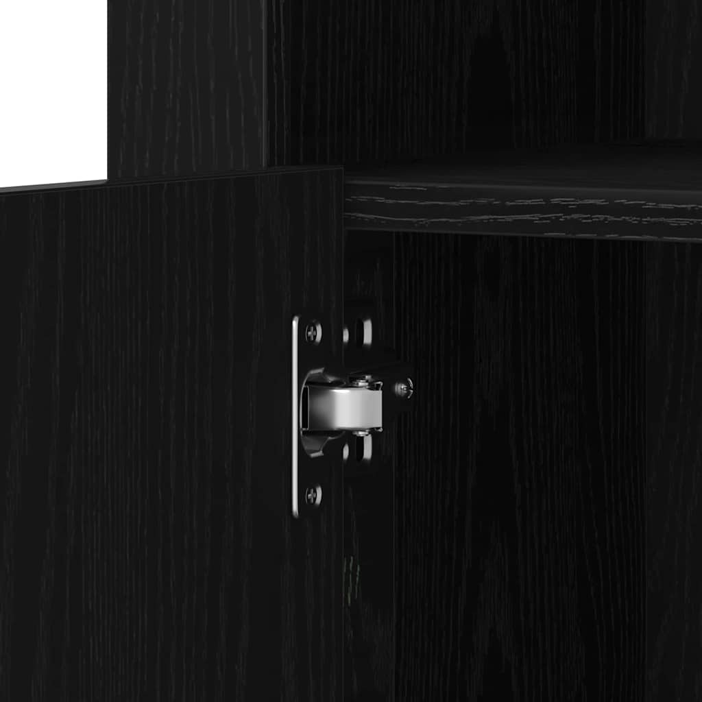 LED komoda 2 pcs Crni hrast 41 x 37 x 67 cm Konstruirano drvo