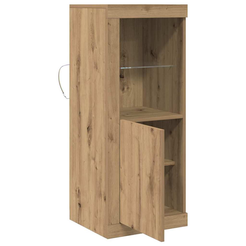 LED komoda Smeđa 41 x 37 x 100 cm Konstruirano drvo
