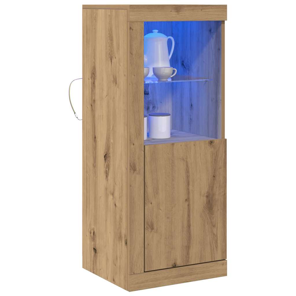 LED komoda Smeđa 41 x 37 x 100 cm Konstruirano drvo