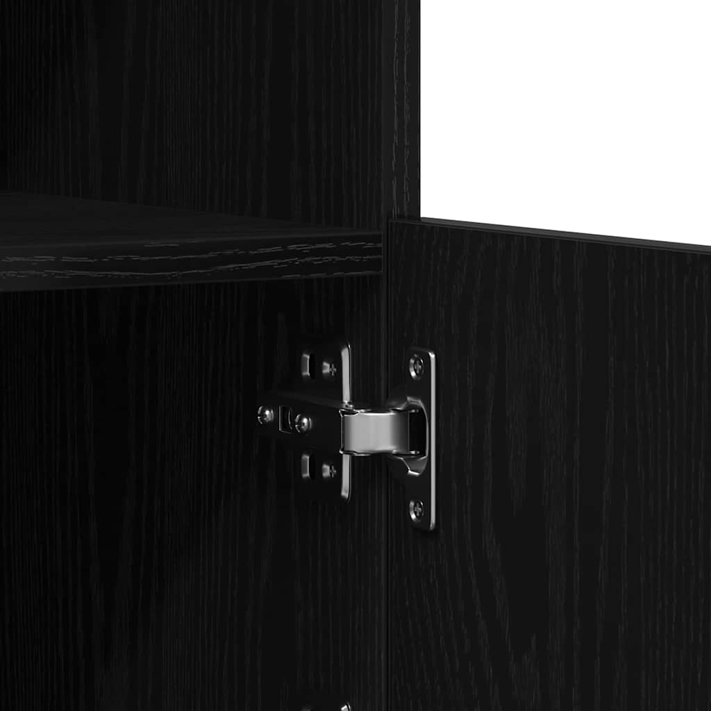 LED komoda Crna 41 x 37 x 100 cm Konstruirano drvo