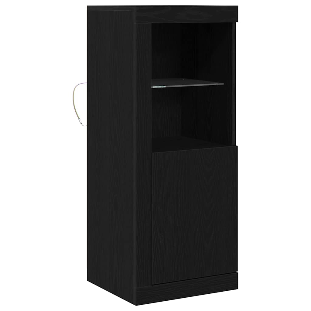 LED komoda Crna 41 x 37 x 100 cm Konstruirano drvo