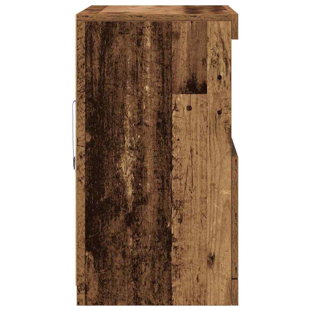 LED komoda Smeđa 60,5 x 37 x 67 cm Konstruirano drvo
