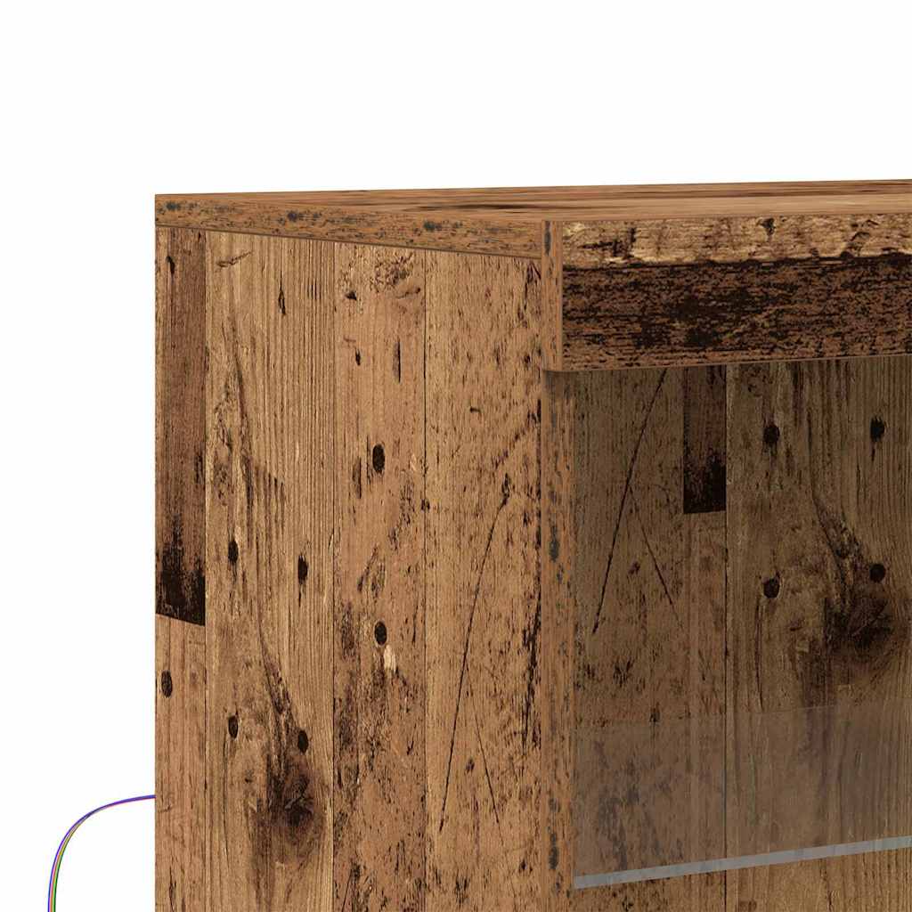 LED komoda Smeđa 60 x 37 x 100 cm Konstruirano drvo