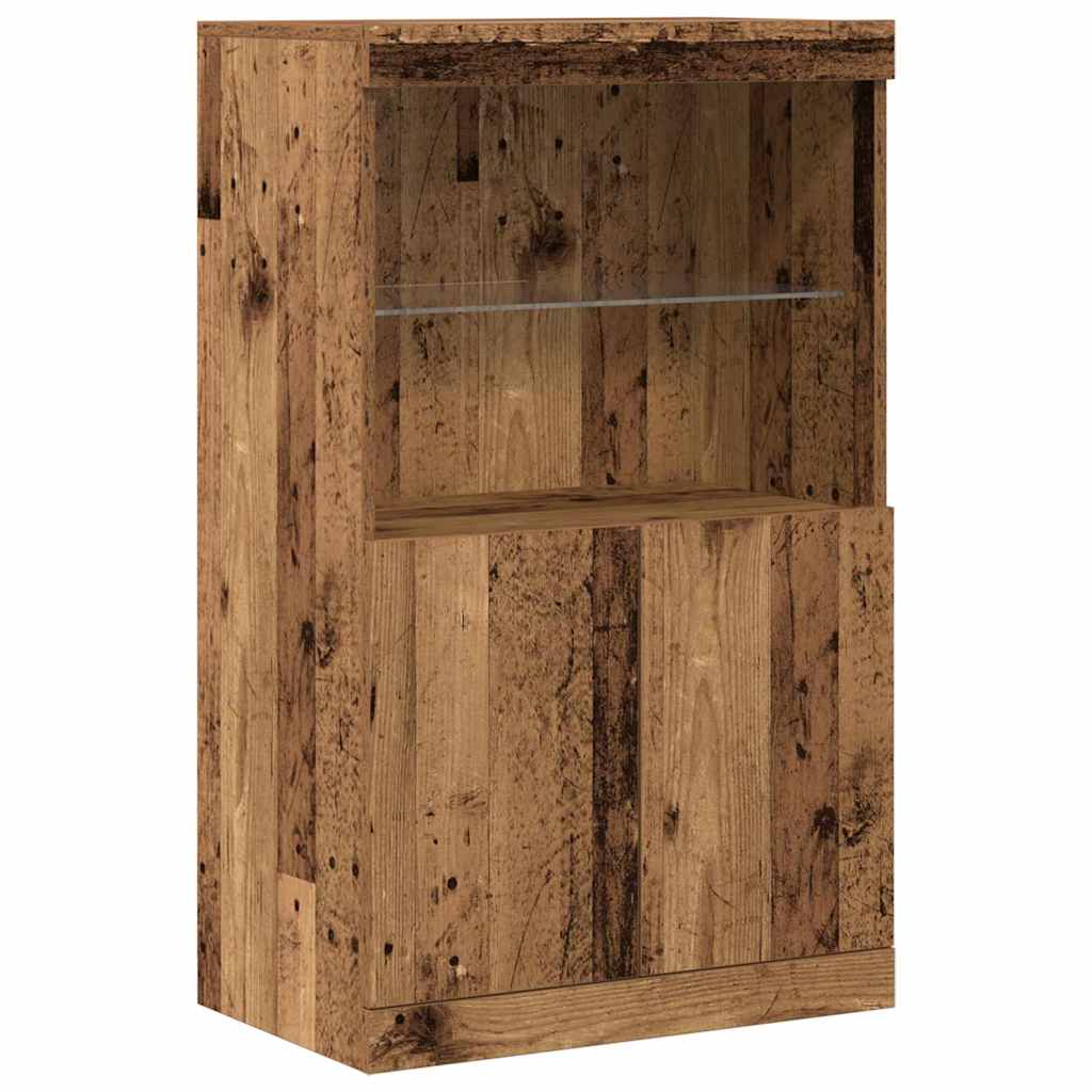 LED komoda Smeđa 60 x 37 x 100 cm Konstruirano drvo