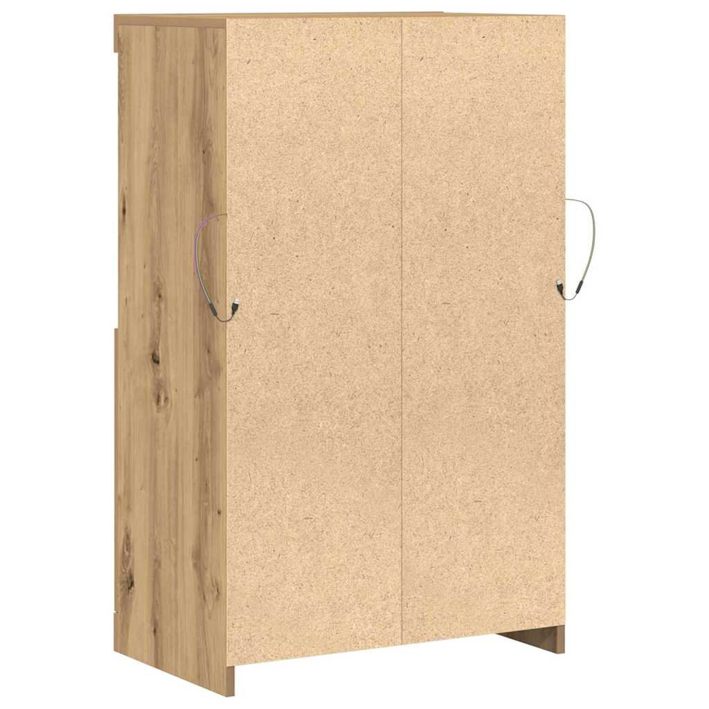 LED komoda Smeđa 60 x 37 x 100 cm Konstruirano drvo