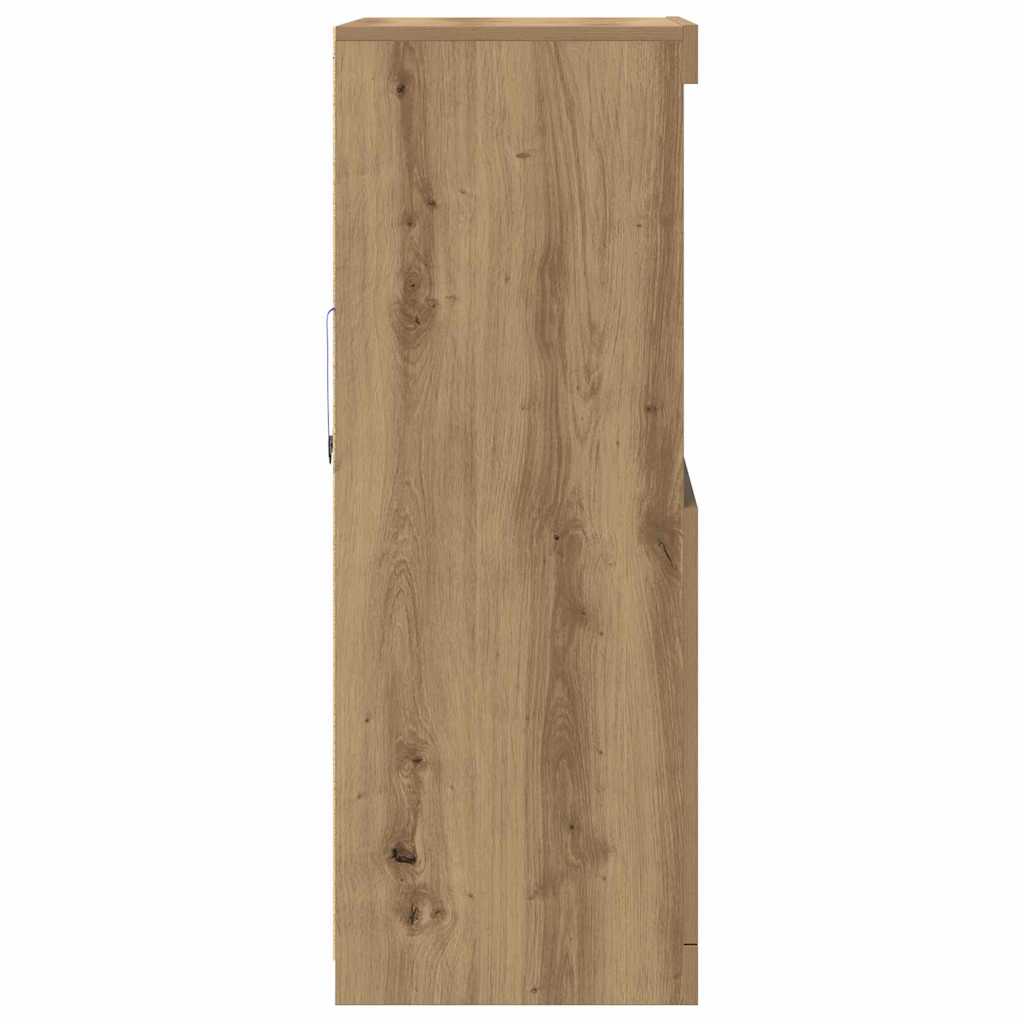 LED komoda Smeđa 60 x 37 x 100 cm Konstruirano drvo
