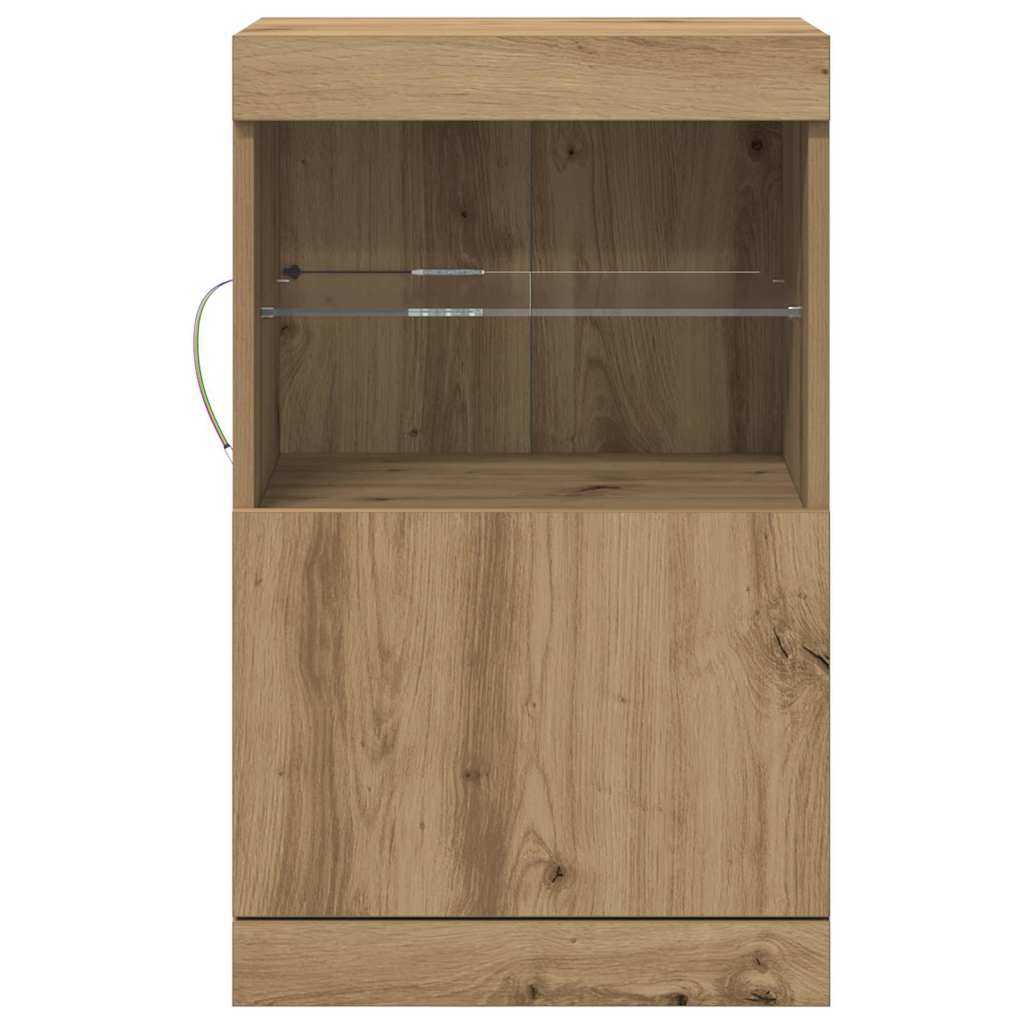 LED komoda Umjetnički hrast 41 x 37 x 67 cm Konstruirano drvo