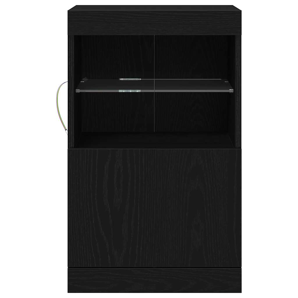 LED komoda Crni hrast 41 x 37 x 67 cm Konstruirano drvo