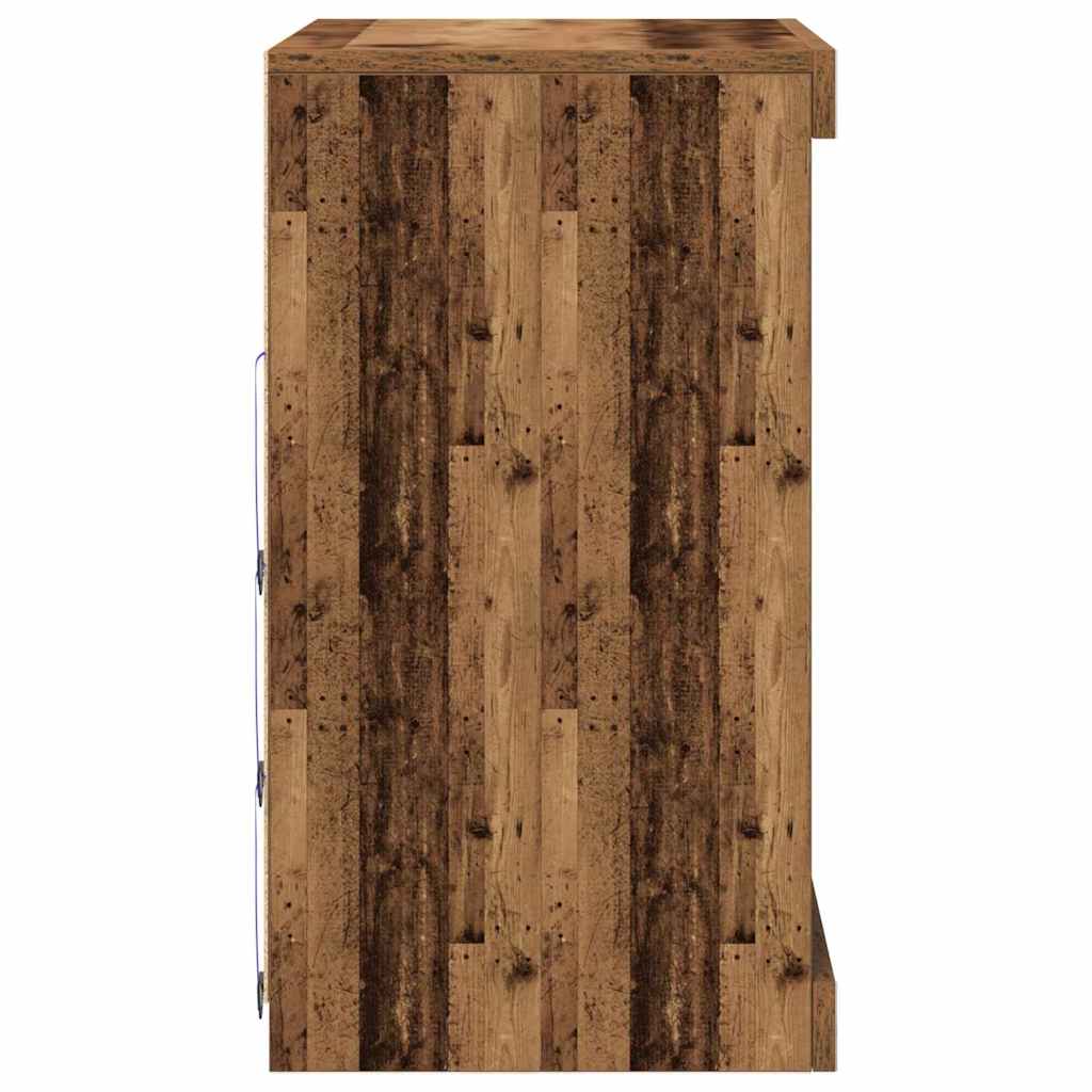 LED komoda Staro drvo 60,5 x 37 x 67 cm Konstruirano drvo