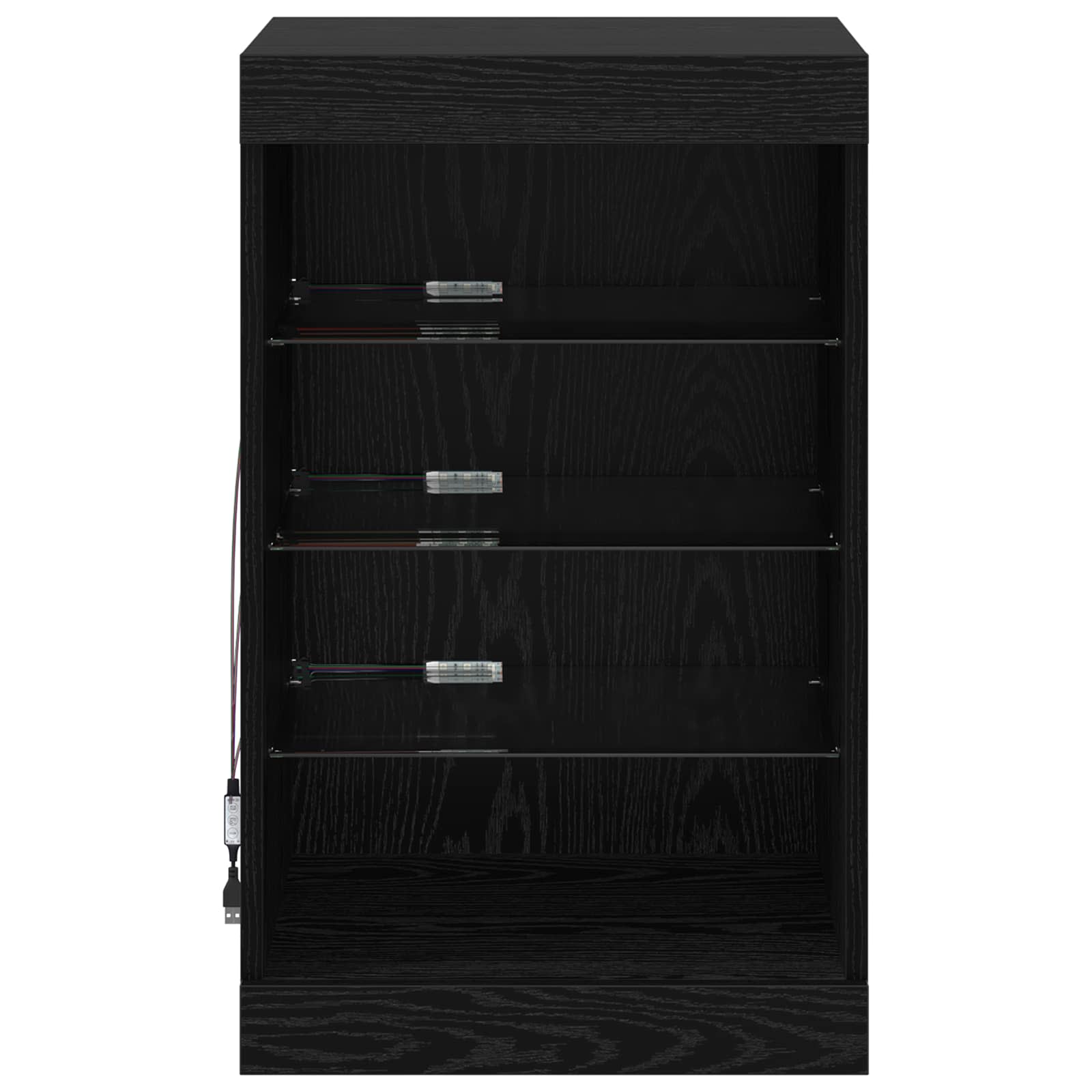 LED komoda Crni hrast 41 x 37 x 67 cm Konstruirano drvo