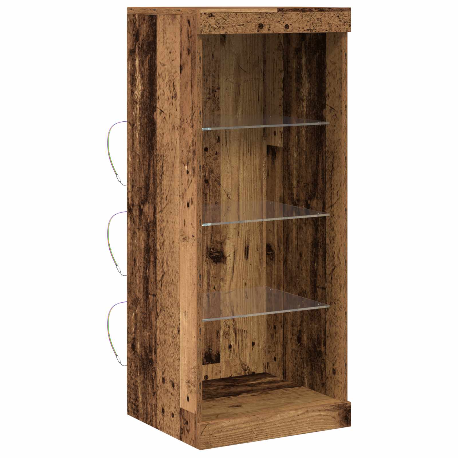 LED komoda Staro drvo 41 x 37 x 100 cm Konstruirano drvo