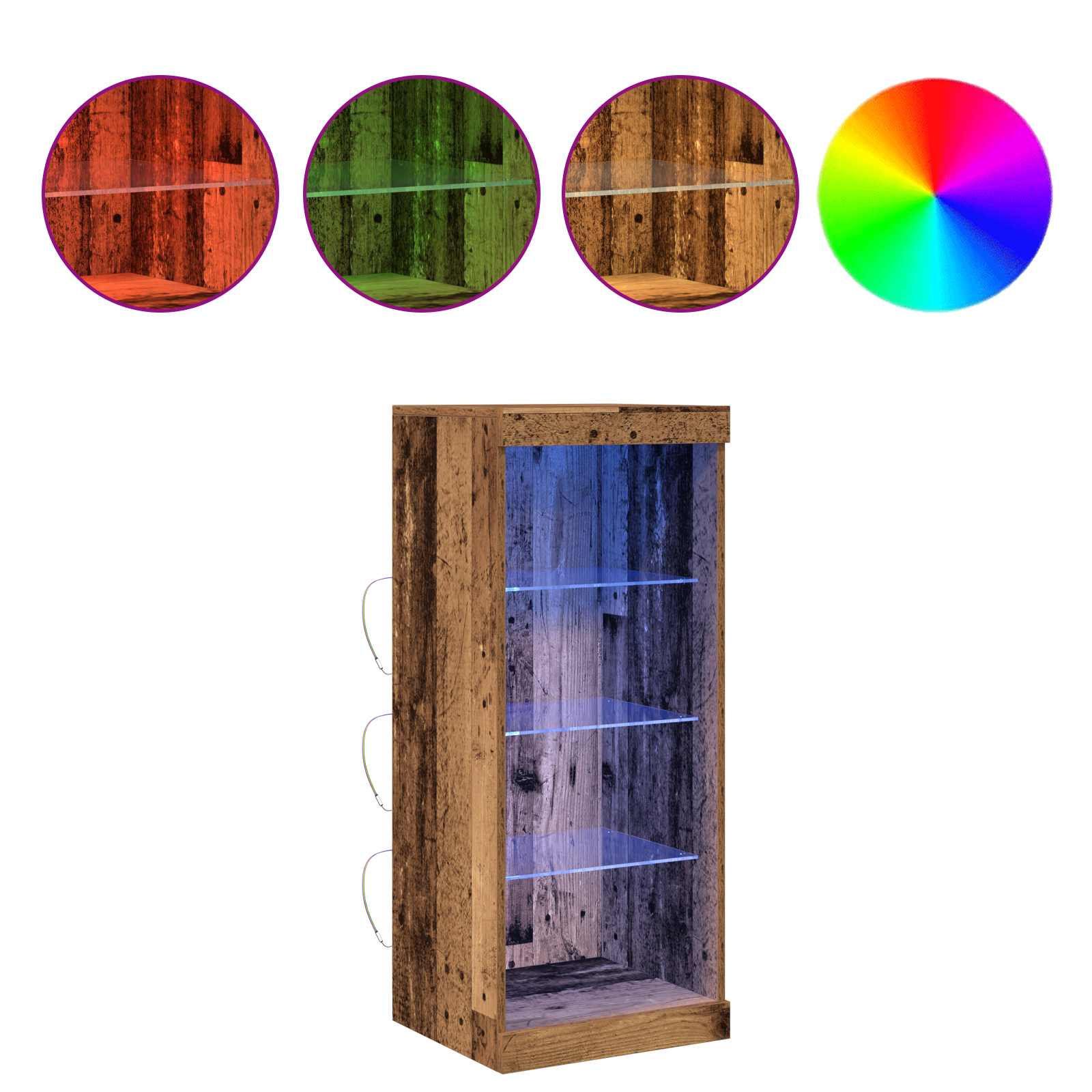 LED komoda Staro drvo 41 x 37 x 100 cm Konstruirano drvo