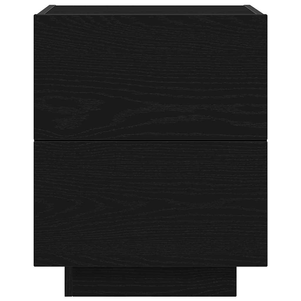 Noćni ormar 2 pcs Crni hrast 45 x 40 x 55 cm Konstruirano drvo