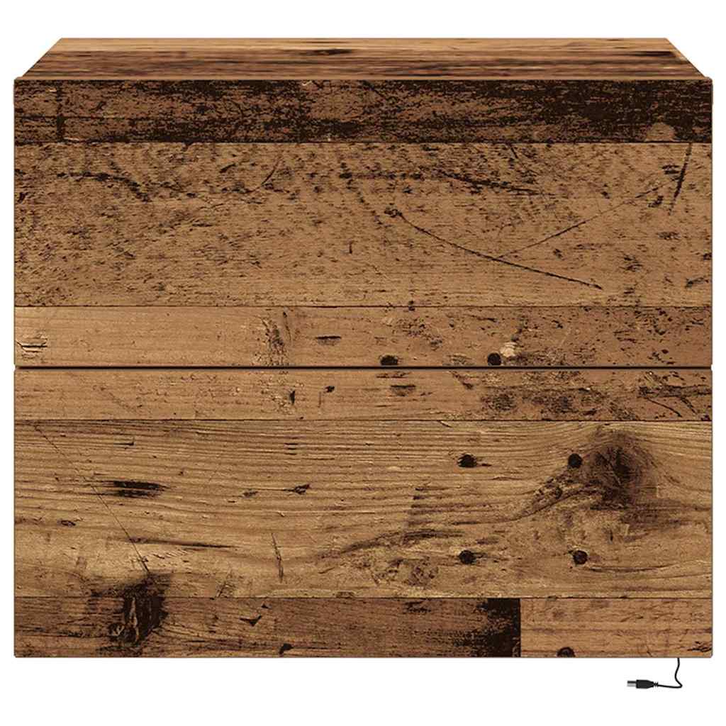 Noćni ormar 2 pcs Staro drvo 50 x 39 x 41 cm Konstruirano drvo