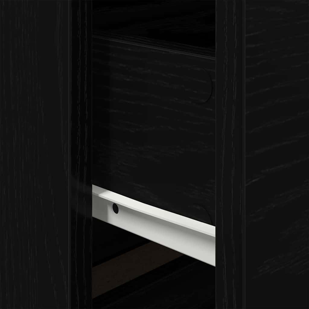 Noćni ormar 2 pcs Crni hrast 50 x 39 x 41 cm Konstruirano drvo