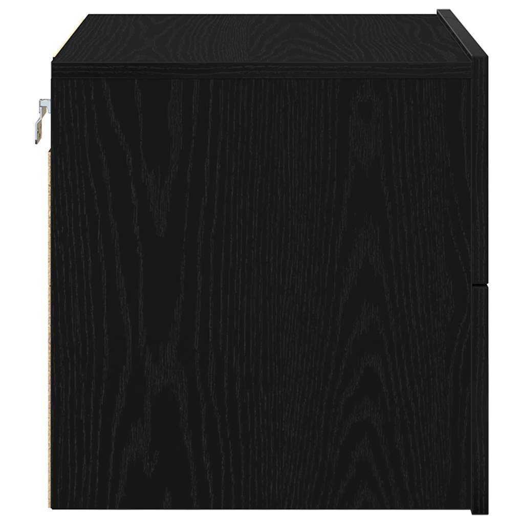 Noćni ormar 2 pcs Crni hrast 50 x 39 x 41 cm Konstruirano drvo
