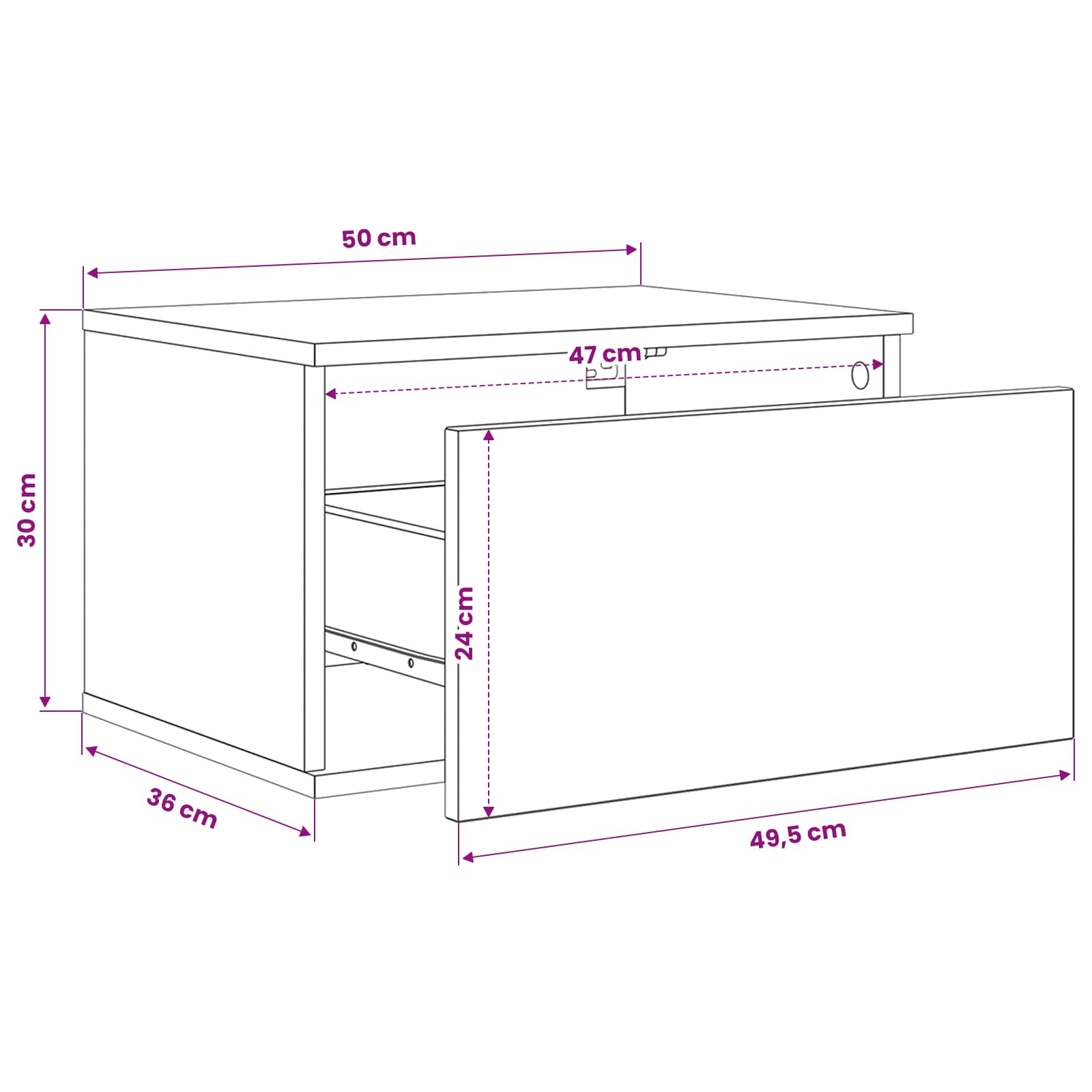 Wall-mounted noćni ormarić 2 pcs Staro drvo Konstruirano drvo