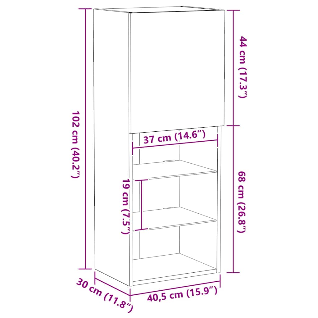 Set TV komoda Staro drvo 40,5 x 30 x 102 cm Konstruirano drvo