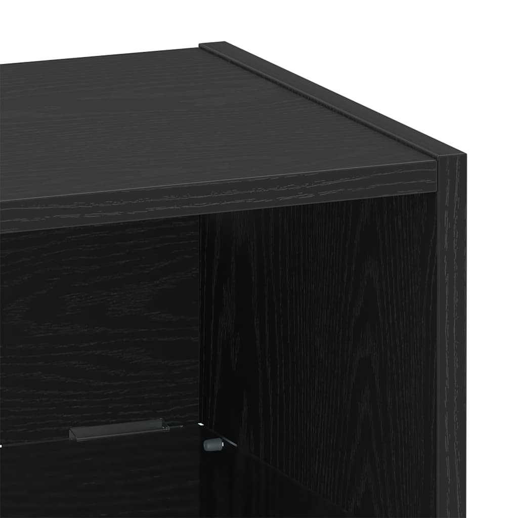 Floating Shelf with LED Light s policom Crna 40 x 28,5 x 40 cm