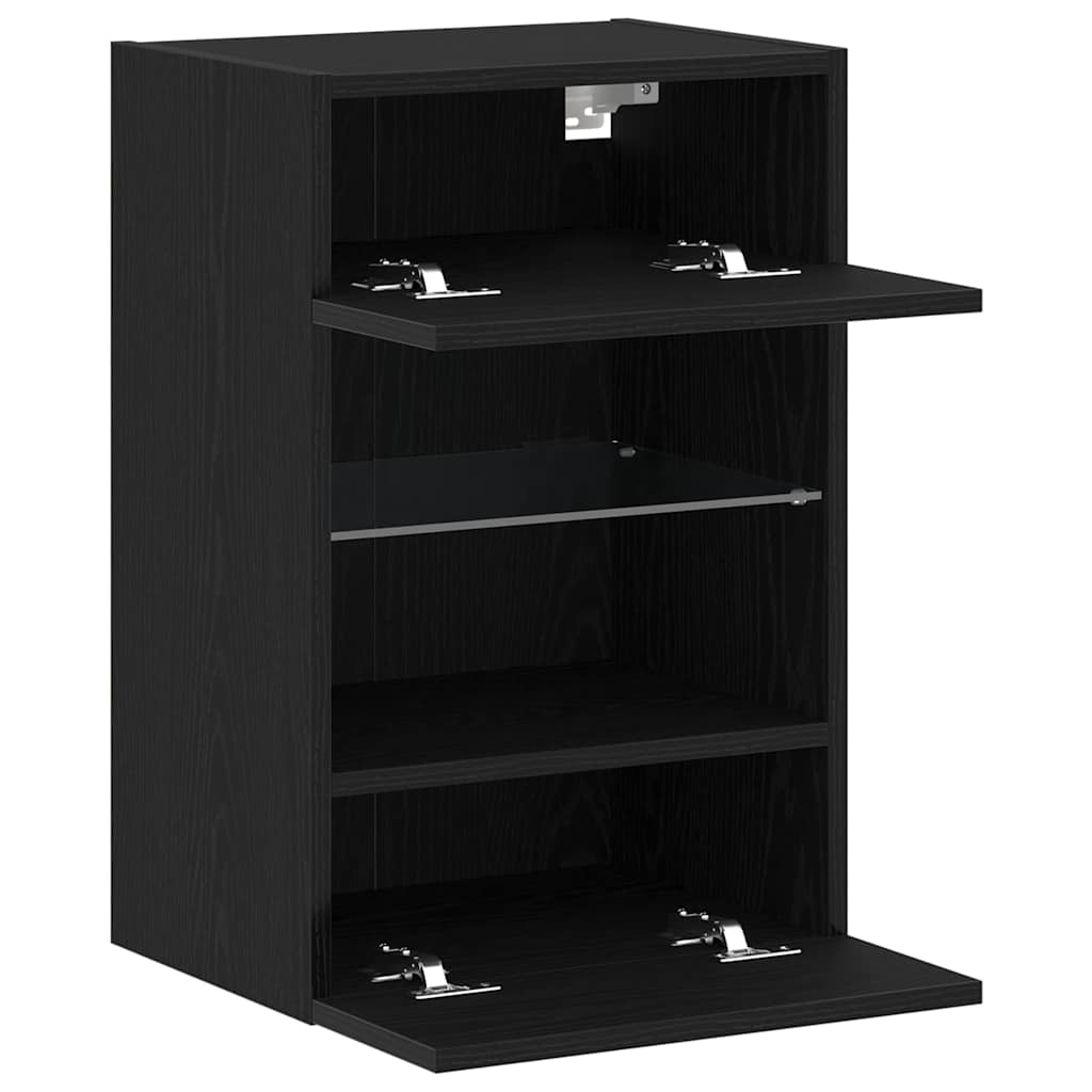 Set TV komoda 2 pcs Crna 40 x 30 x 60,5 cm Konstruirano drvo