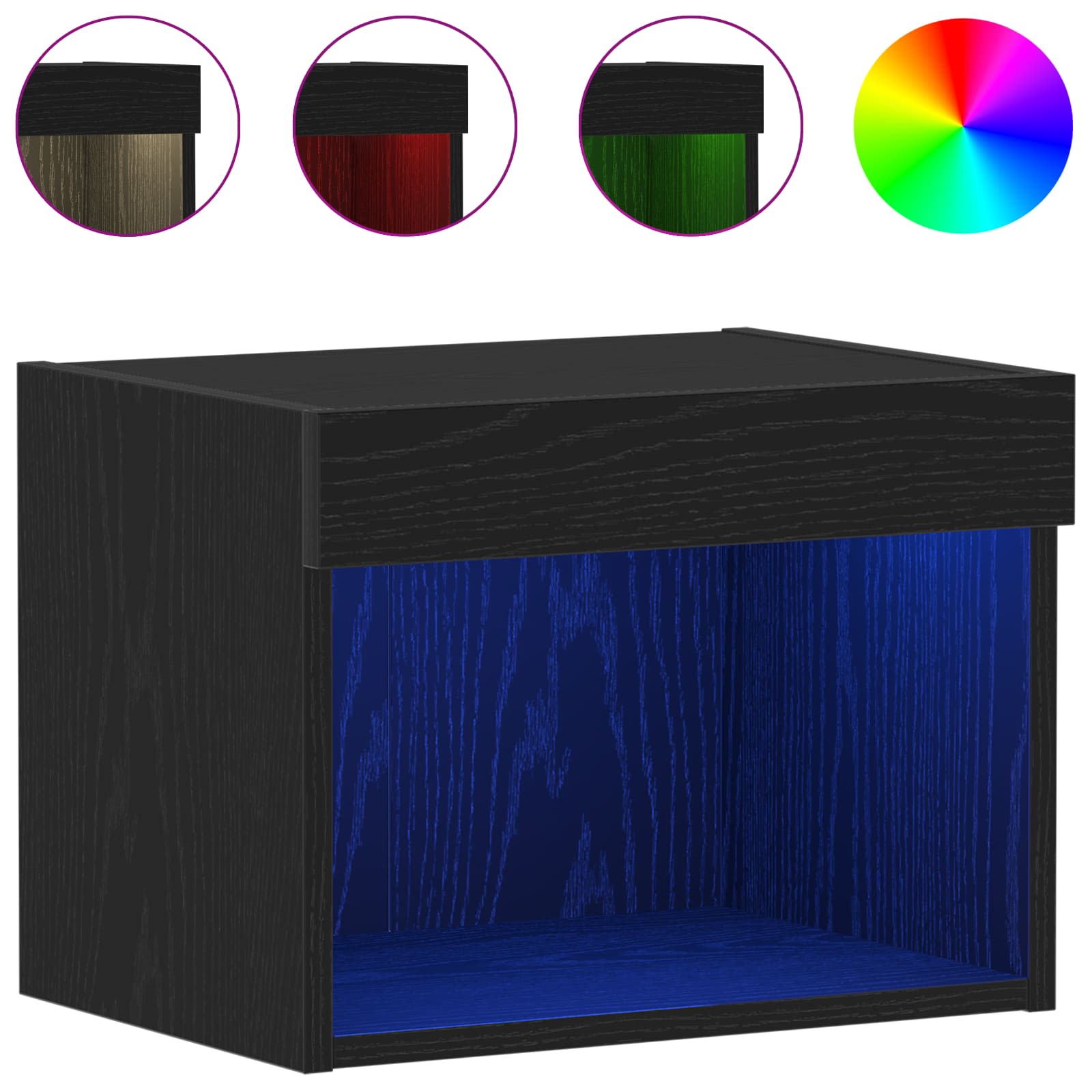 Set TV komoda Crni hrast 40 x 30 x 30 cm Konstruirano drvo