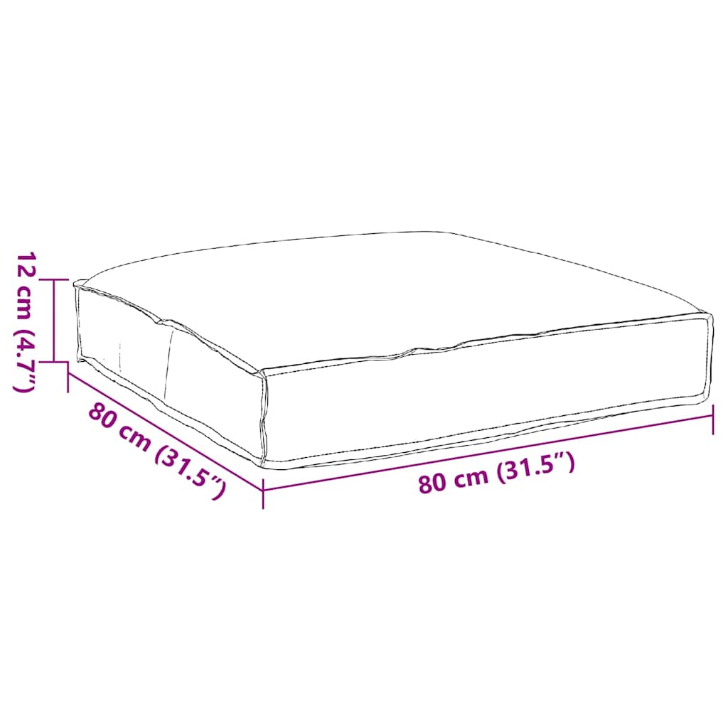 Jastuk Siva 80 x 80 x 12 cm Oxford tkanina