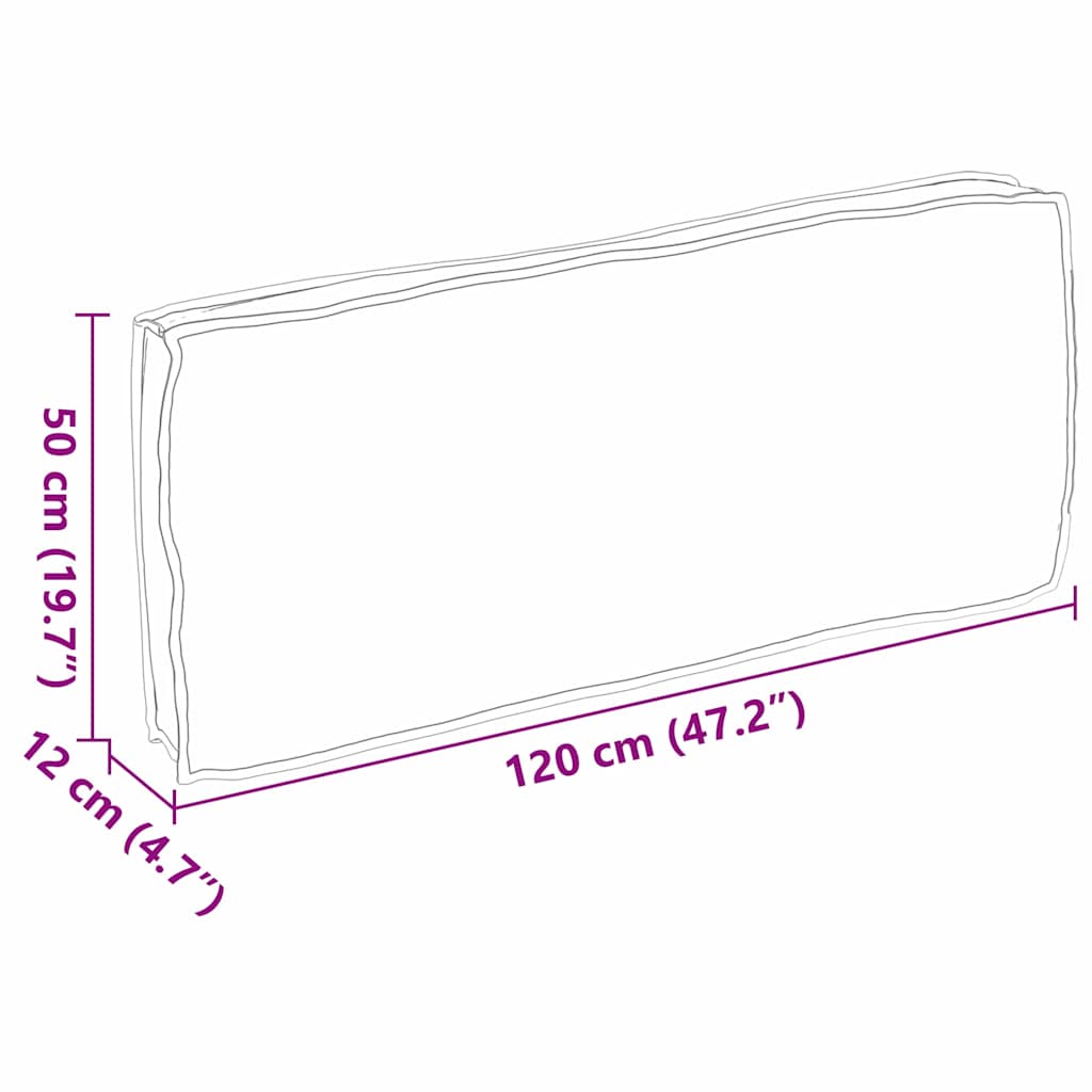 Jastuk Bež 120 x 50 x 12 cm Oxford tkanina