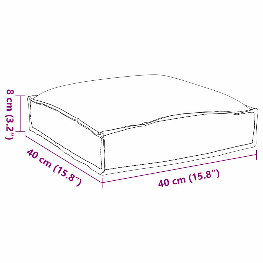 Jastuk 2 pcs Siva 40 x 40 x 8 cm Oxford tkanina