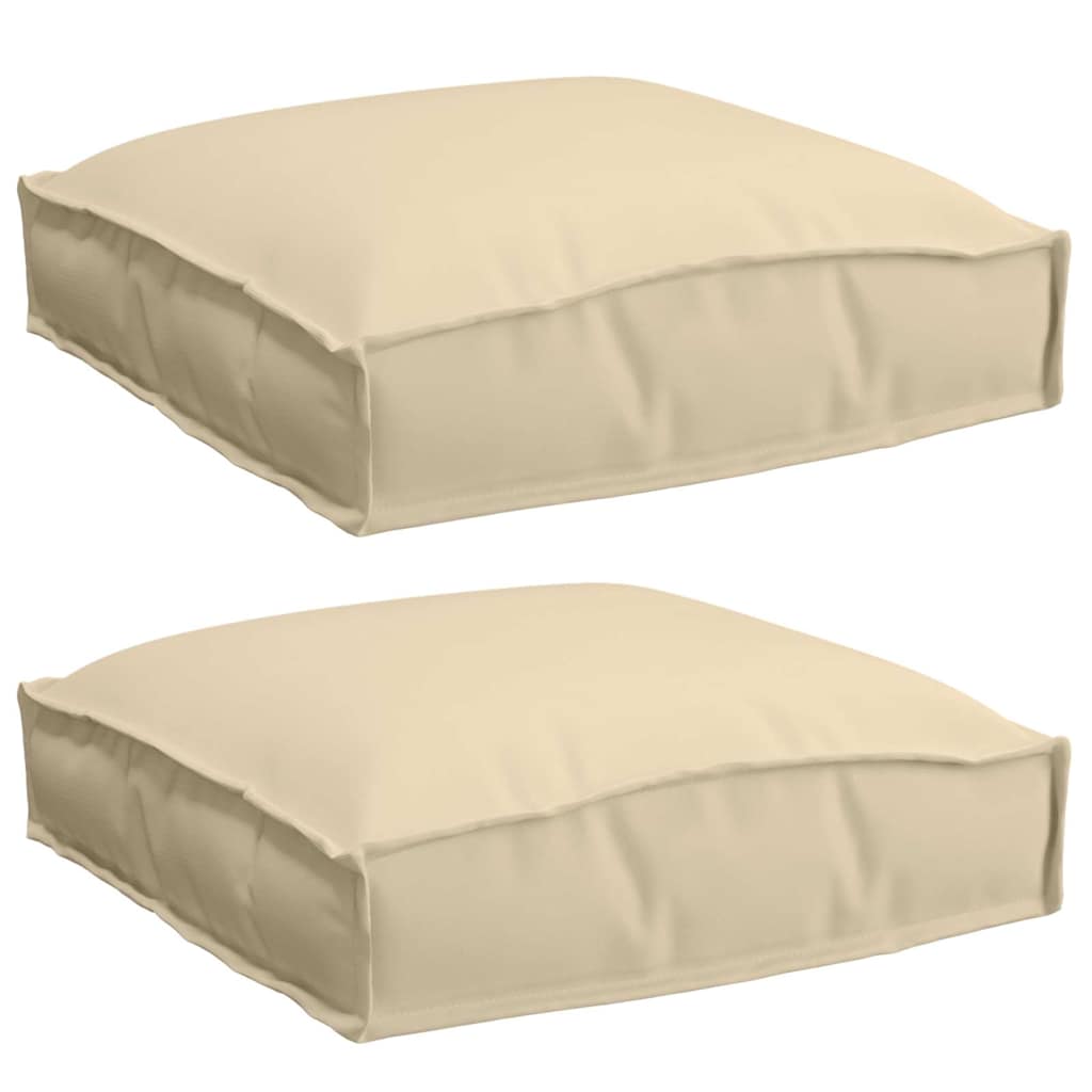 Jastuk 2 pcs Bež 40 x 40 x 8 cm Oxford tkanina