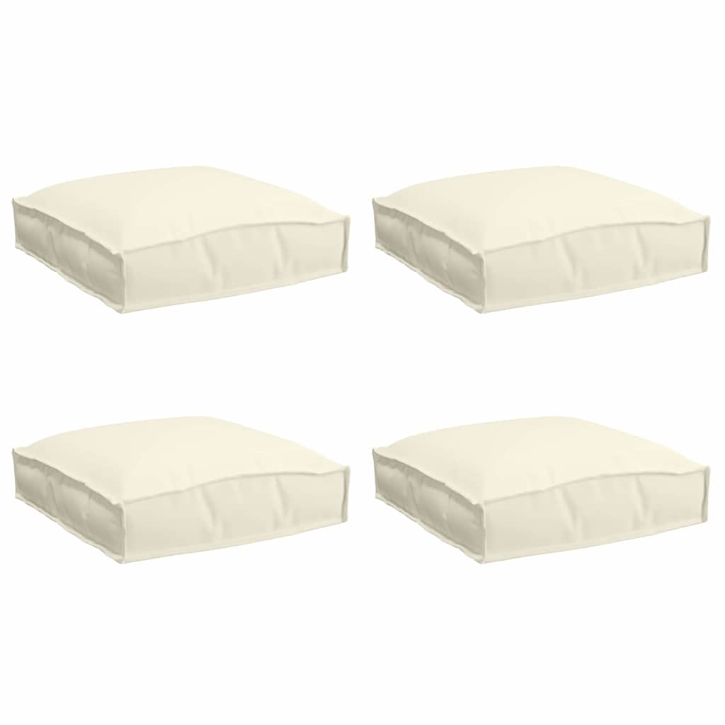 Jastuk 4 pcs Krema 40 x 40 x 8 cm Oxford tkanina