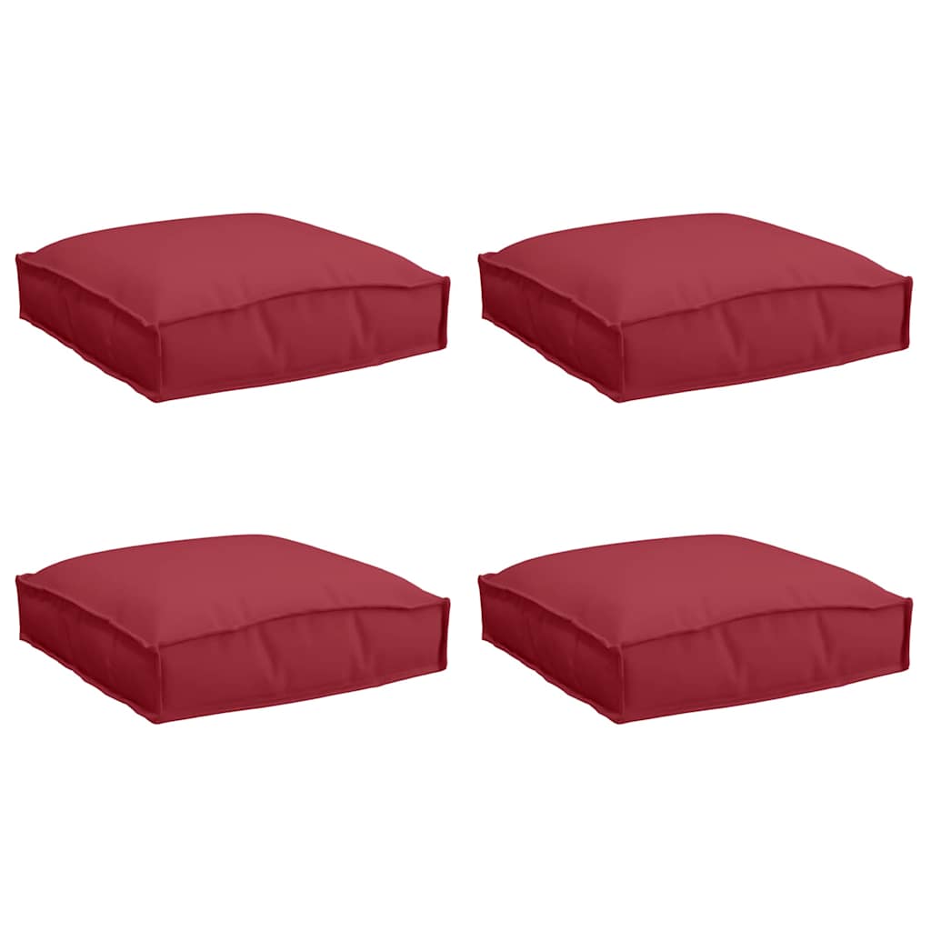Jastuk 4 pcs Vinska crvena 40 x 40 x 8 cm Oxford tkanina