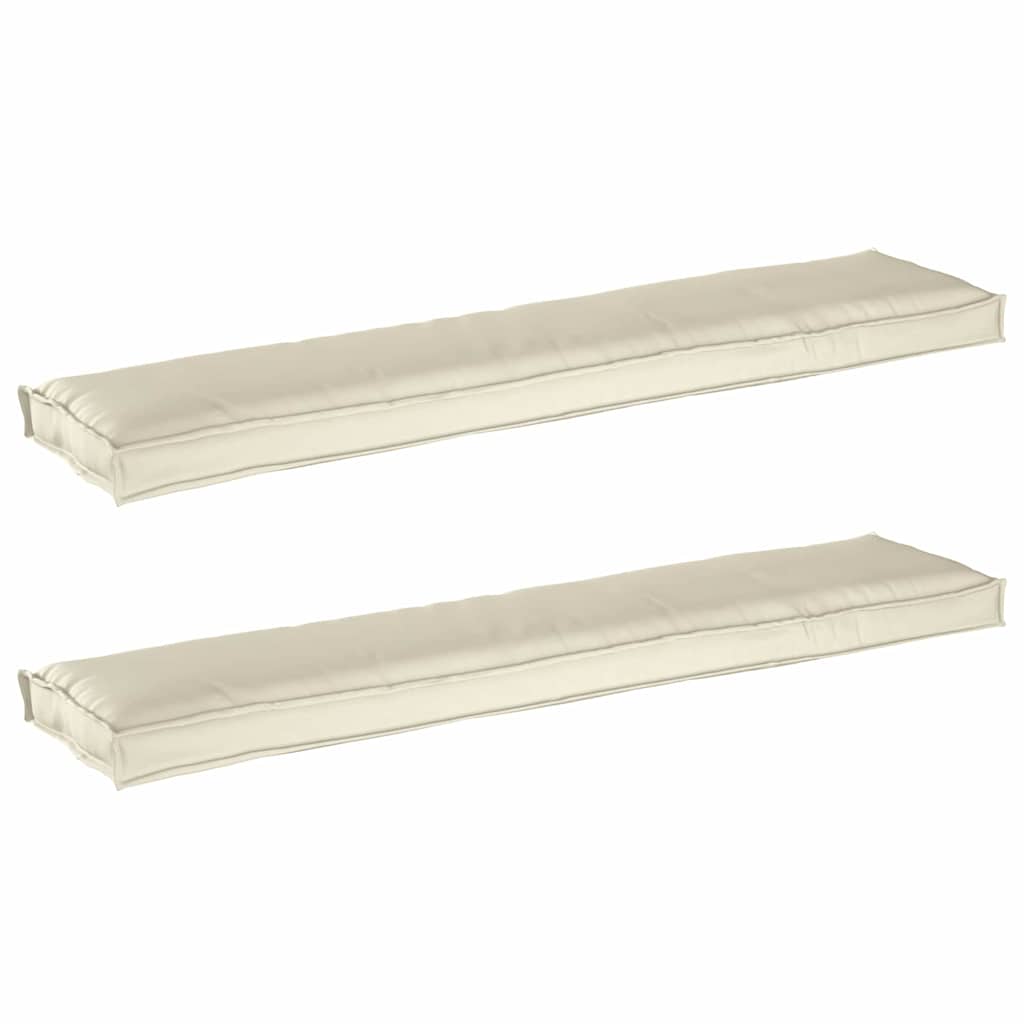 Set jastučića za palete 2 pcs Krema 180 x 40 x 8 cm
