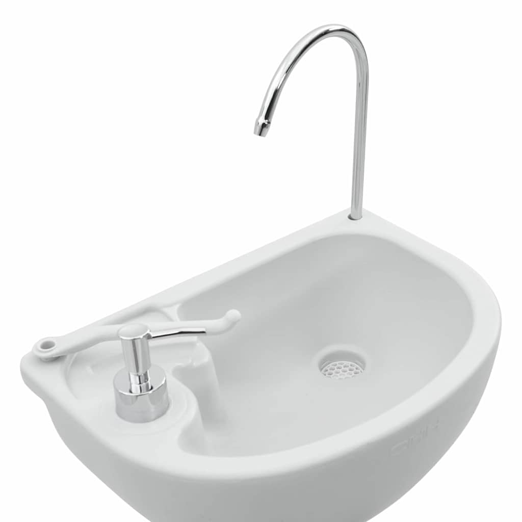 Kamperski WC set 2 pcs Siva i bijela Polietilen Visoke Gustoće