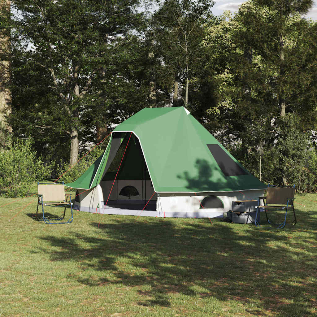 Tipi šator s krovom s pohranom Zelena 466 x 310 x 240 cm taft