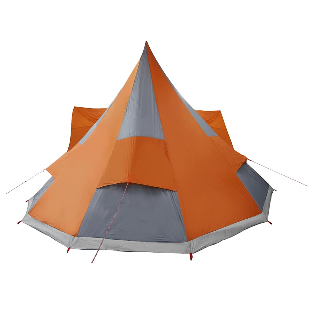 Tipi šator s krovom Siva i narančasta 510 x 690 x 330 cm taft