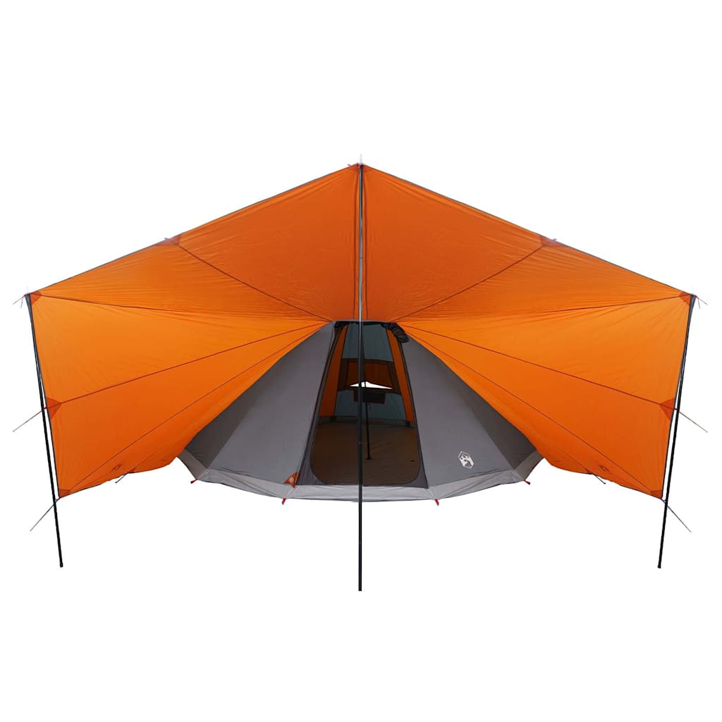 Tipi šator s krovom Siva i narančasta 510 x 690 x 330 cm taft