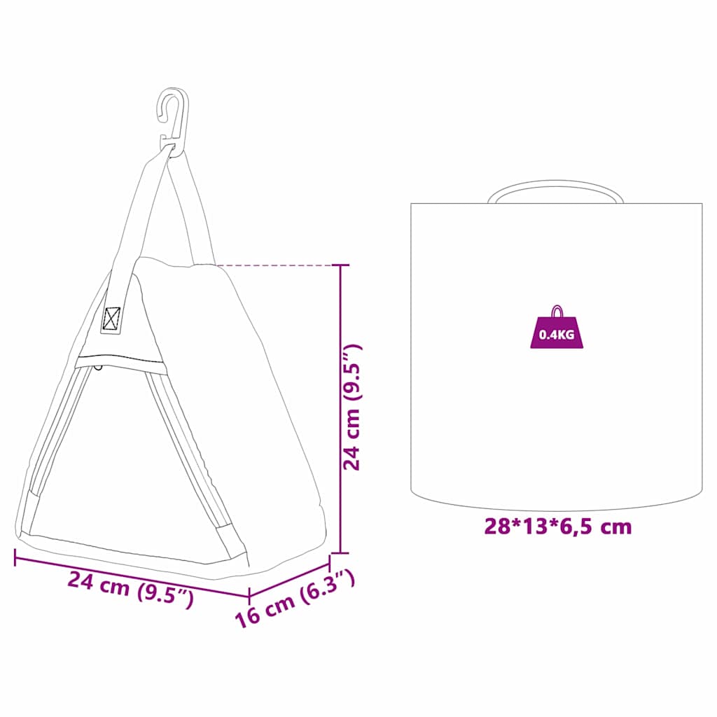 Vreća za spremanje 4 pcs Siva i plava 24 x 16 x 24 cm oxford