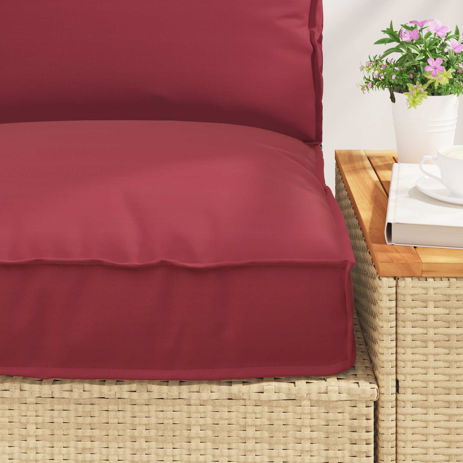 Set jastučića za palete 2 pcs Bež Oxford tkanina