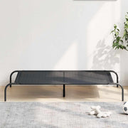 Povišeni krevet za pse crni 130x80x20 cm tekstil i čelik