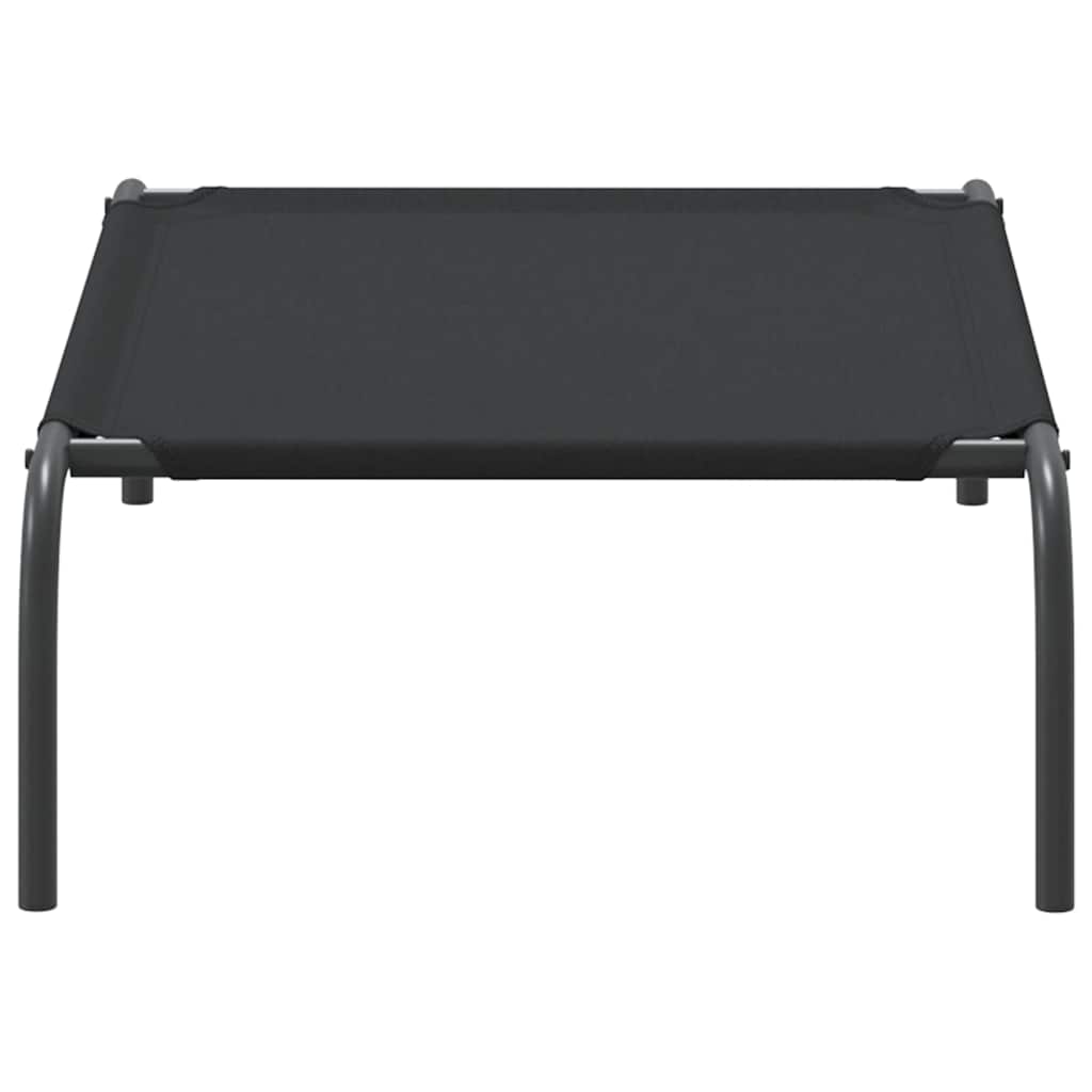 Povišeni krevet za pse crni 90x50x20 cm Oxford tkanina i čelik
