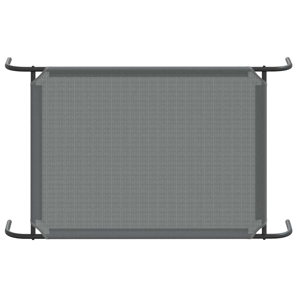 Povišeni krevet za pse sivi tekstil i čelik 110x65x20 cm