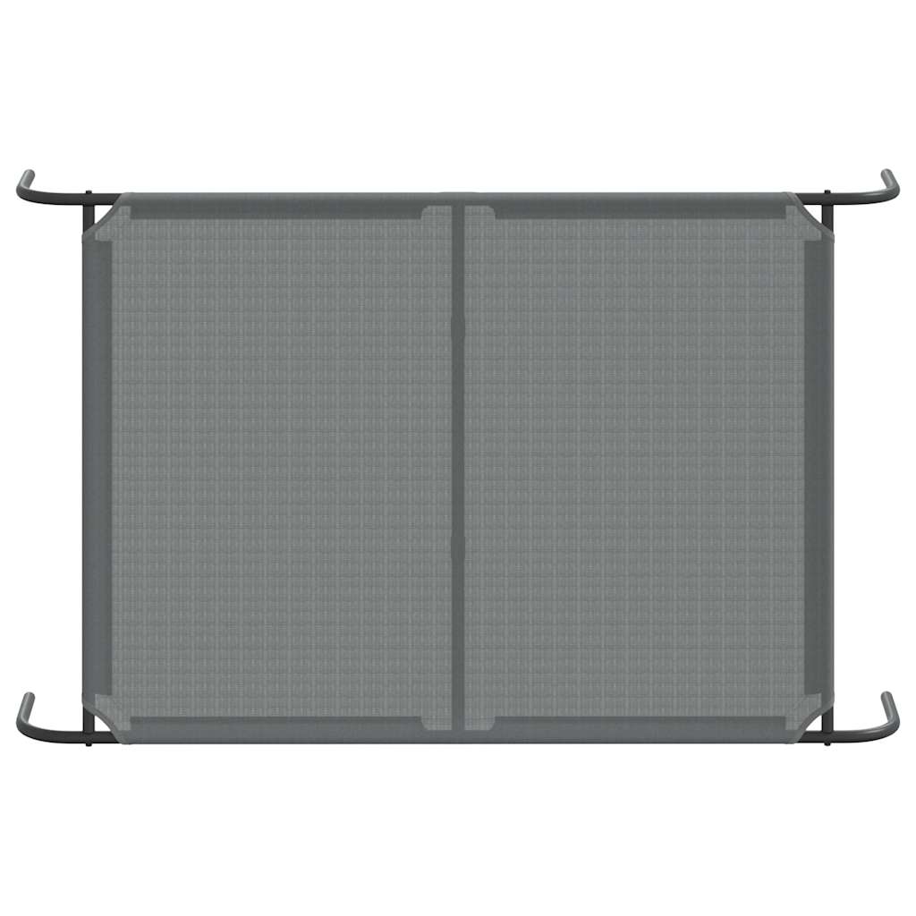 Povišeni krevet za pse sivi 130x80x20 cm tekstil i čelik