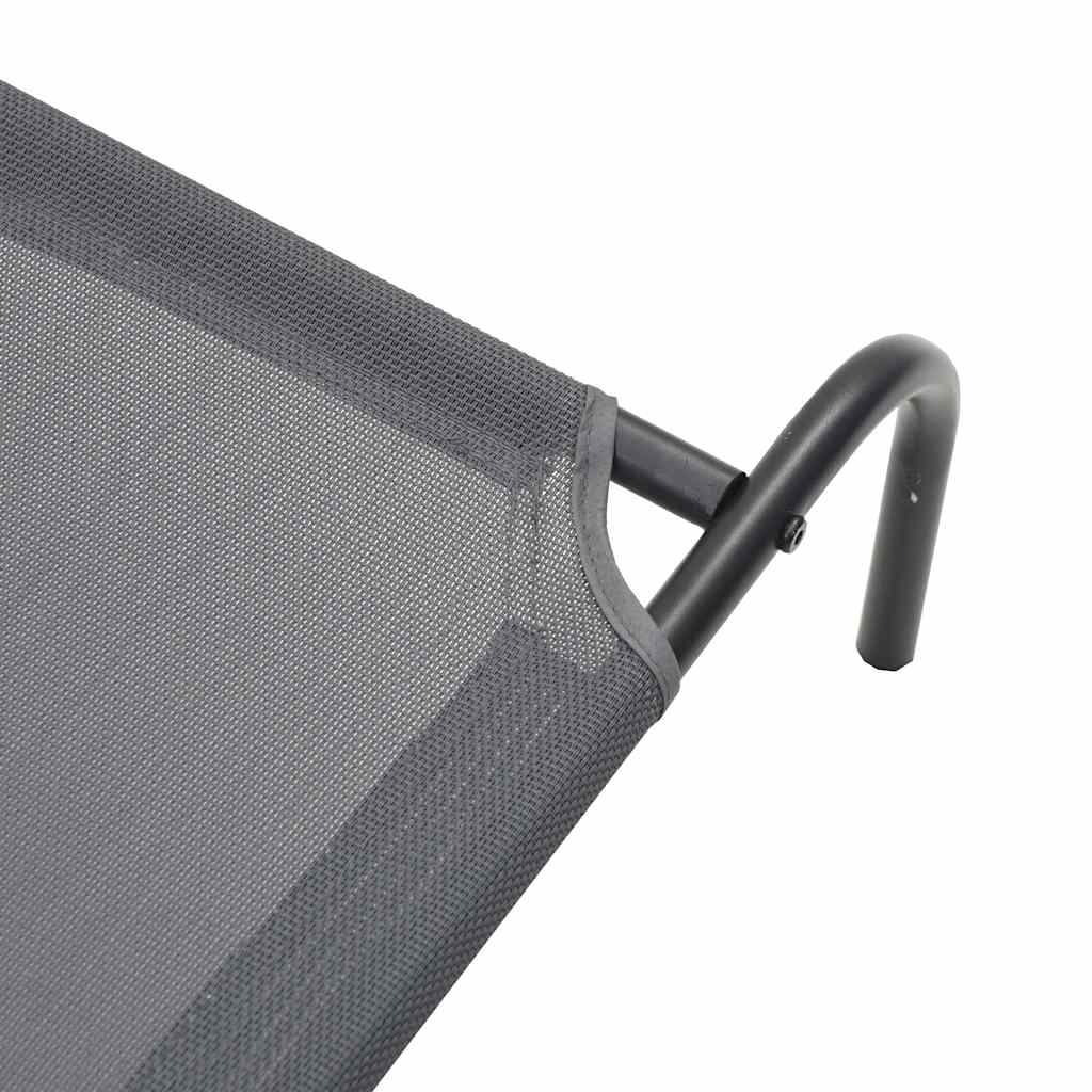 Povišeni krevet za pse sivi 130x80x20 cm tekstil i čelik
