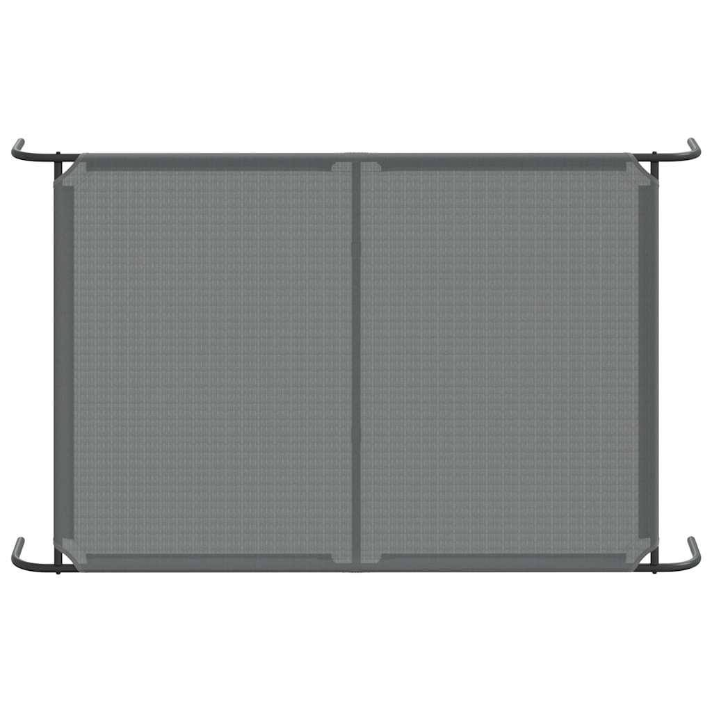 Povišeni krevet za pse sivi tekstil i čelik 150x90x20 cm